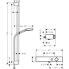 Kép 2/2 - Hansgrohe Pulsify Select S Zuhanyszett 105, 3 jet Relaxation, kézizuhannyal termosztáttal, és 90 cm-es zuhanyrúddal, csúszkával és zuhanytömlővel króm 24270000