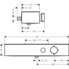 Kép 2/5 - Hansgrohe ShowerTablet Select Zuhanytermosztát 400, falsíkon kívüli szereléshez matt fekete 24360670