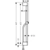 Kép 2/2 - Hansgrohe Unica Zuhanyrúd S Puro 65cm, toló csúszkával és zuhanytömlővel króm 24400000