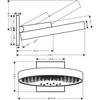 Kép 2/5 - Hansgrohe Rainfinity Fejzuhany 360 3jet fali csatlakozóval szálcsiszolt fekete/króm 26234340