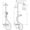 Kép 2/5 - Hansgrohe Vernis Shape Showerpipe 230, 1 jet, kád termosztáttal króm 26284000