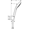 Kép 2/2 - Hansgrohe Croma Select S Zuhanytartó szett Vario 125 cm-es zuhanycsővel fehér/króm 26421400