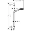 Kép 2/5 - Hansgrohe Vernis Blend Zuhanyszett Vario, 65 cm-es zuhanyrúddal matt fekete 26422670