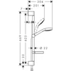 Kép 2/2 - Hansgrohe Croma Select S Zuhanyszett Vario 65 cm-es zuhanyrúddal és szappantartóval fehér/króm 26566400