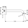 Kép 2/2 - Hansgrohe Zuhanykar 23 cm króm 27412000