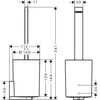 Kép 2/3 - Hansgrohe WallStoris WC kefe tartó matt fekete 27927670