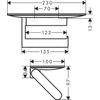 Kép 2/3 - Hansgrohe WallStoris WC papír tartó, polccal matt fekete 27928670