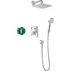 Kép 1/3 - Hansgrohe Crometta E Zuhanyrendszer 240, 1 jet, egykaros csapteleppel króm 27957000