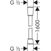 Kép 2/5 - Hansgrohe Isiflex Zuhanycső 160 cm szálcsiszolt fekete/króm 28276340