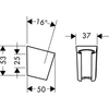 Kép 2/2 - Hansgrohe Porter S zuhanytartó, matt fekete 28331670