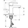 Kép 2/2 - Hansgrohe Metris S Egykaros mosdócsaptelep 100 LowFlow automata lefolyó-garnitúrával króm 31016000