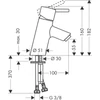 Kép 2/2 - Hansgrohe Talis S Egykaros mosdócsaptelep lefolyógarnitúra nélkül króm 32031000