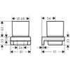 Kép 2/5 - Hansgrohe AddStoris Fogkefe tartó pohár matt fekete 41749670