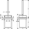 Kép 2/2 - Hansgrohe AddStoris WC feke tartó, falra szerelhető króm 41752000