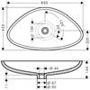 Kép 3/3 - Hansgrohe Axor Massaud ráültethető mosdótál 800 mm 42300 000 (42300000)