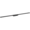 Kép 1/5 - Hansgrohe RainDrain Flex Zuhanylefolyó színkészlet 1200, méretre vágható szálcsiszolt fekete/króm 56047340