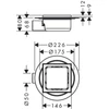 Kép 2/2 - Hansgrohe RainDrain Spot Folyóka 150/150 rostély rozsdamentes acél 56055800