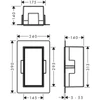 Kép 2/2 - Hansgrohe XtraStoris Rock Falfülke cserélhető ajtóval, 300/150/140 rozsdamentes acél 56088800