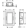 Kép 2/5 - Hansgrohe XtraStoris Individual Falfülke matt fekete színben, design kerettel 300/150/100 polírozott arany hatású 56095990