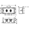 Kép 2/2 - Hansgrohe XtraStoris Safe Falfülke cserélhető ajtóval és integrált elzáró szeleppel 150/300/100 rozsdamentes acél 56100800