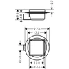 Kép 2/2 - Hansgrohe RainDrain Spot Folyóka 150/150 rostély, cserélhető rostéllyal rozsdamentes acél 56112800