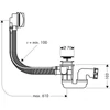 Kép 2/2 - Hansgrohe Flexaplus alaptest kádle- és túlfolyóhoz, normál kádakhoz és zuhanytálcákhoz króm 58142000