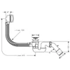 Kép 2/2 - Hansgrohe Flexaplus komplett készlet színkészlettel, le-és túlfolyó garnitúrával, normál kádakhoz króm 58143000