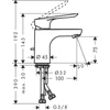 Kép 2/2 - Hansgrohe Logis E egykaros mosdócsaptelep 70 automata lefolyó-garnitúrával 71160000