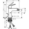 Kép 2/2 - Hansgrohe Logis Egykaros bidé csaptelep 110 Fine, lefolyógarnitúrával króm 71201000