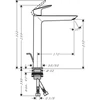 Kép 2/4 - Hansgrohe Logis Fine egykaros mosdócsaptelep 240, automata lefolyógarnitúrával króm 71257000