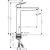 Kép 2/3 - Hansgrohe Logis Fine egykaros mosdócsaptelep 240, lefolyógarnitúra nélkül króm 71258000