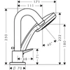 Kép 2/2 - Hansgrohe Logis 3-lyukú peremre szerelhető egykaros kádcsaptelep króm 71313000