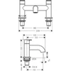 Kép 2/2 - Hansgrohe Vernis Blend Peremre szerelhető kádcsaptelep króm 71442000