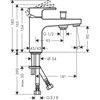 Kép 2/2 - Hansgrohe Vernis Shape Egykaros kád- és zuhanycsaptelep Monotrou, 2 féle átfolyási sebességgel króm 71464000