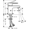 Kép 2/2 - Hansgrohe Vernis Blend Egykaros mosdócsaptelep 70, automata lefolyógarnitúrával matt fekete 71550670