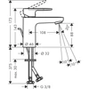 Kép 2/5 - Hansgrohe Vernis Blend Egykaros mosdócsaptelep 100, automata lefolyógarnitúrával króm 71551000