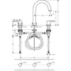 Kép 2/5 - Hansgrohe Vernis Blend Mosdócsaptelep automata lefolyógarniturával króm 71553000