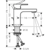 Kép 2/5 - Hansgrohe Vernis Shape Egykaros mosdócsaptelep 100, automata lefolyógarnitúrával matt fekete 71561670