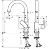 Kép 2/2 - Hansgrohe Vernis Shape Egykaros mosdócsaptelep elforgatható kifolyóval és automata lefolyógarnitúrával króm 71564000