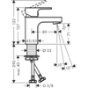 Kép 2/2 - Hansgrohe Vernis Shape Egykaros mosdócsaptelep 70, lefolyógarnitúra nélkül matt fekete 71567670