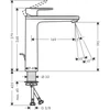 Kép 2/2 - Hansgrohe Vernis Blend Egykaros mosdócsaptelep 190, izolált vízelvezetéssel és automata lefolyógarnitúrával króm 71572000