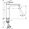 Kép 2/3 - Hansgrohe Vernis Blend Egykaros mosdócsaptelep 190, lefolyógarnitúra nélkül matt fekete 71582670