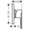 Kép 2/4 - Hansgrohe Vernis Blend Egykaros zuhanycsaptelep falsík alatti szereléshez króm 71649000