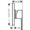 Kép 2/4 - Hansgrohe Vernis Shape Egykaros zuhanycsaptelep falsík alatti szereléshez króm 71658000