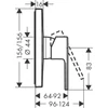 Kép 2/2 - Hansgrohe Vernis Shape Egykaros zuhanycsaptelep falsík alatti szereléshez króm 71668000