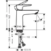 Kép 2/2 - Hansgrohe Talis E Egykaros mosdócsaptelep 110 lefolyógarnitúra nélkül, matt fekete 71712670