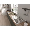 Kép 2/5 - Hansgrohe Focus M42 Egykaros konyhai csaptelep kihúzható zuhanyfejjel nemesacél felület 71800800