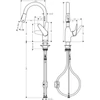 Kép 2/2 - Hansgrohe Focus M42 Egykaros konyhai csaptelep 160, kihúzható zuhanyfejjel nemesacél felület 71801800