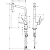 Kép 2/2 - Hansgrohe Metris Select M71 M7117-H320 egykaros konyhai csaptelep kihúzható kifolyóval nemesacél felület 73820800