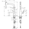 Kép 2/2 - Hansgrohe Metris Select M71 M7117-H240 egykaros konyhai csaptelep kihúzható kifolyóval króm 73822000